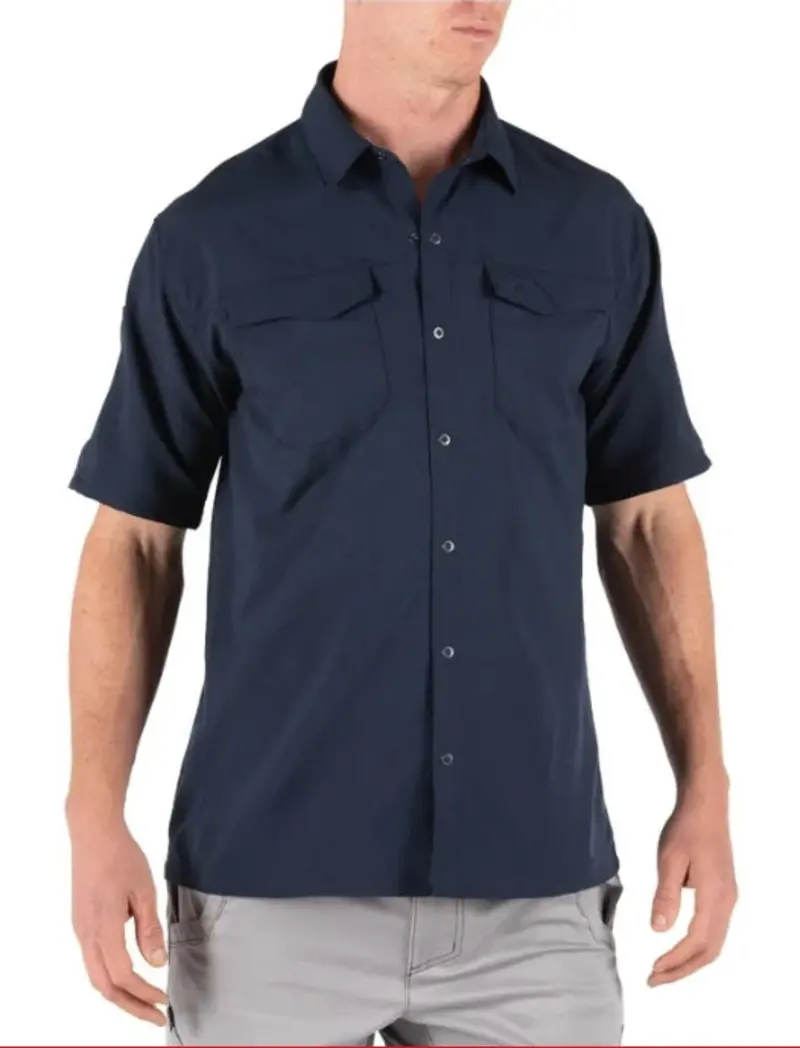 5.11 Tactical Aerial Short Sleeve Work Shirt For Men – Snap-Front, Moisture-Wicking 1
