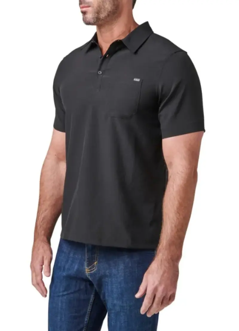5.11 Tactical Flex Polo For Men – Short Sleeve, Chest Pocket, Stretch Fabric 1
