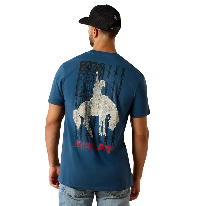 Ariat Men'S Flag Bronco Classic Fit Patriotic T-Shirt 1
