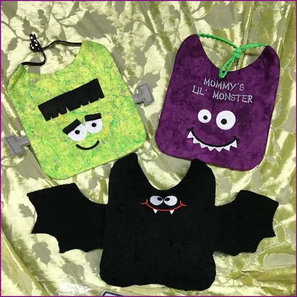 Baby Bib Template Set With Elastic Neck Closure – Two Sizes 1