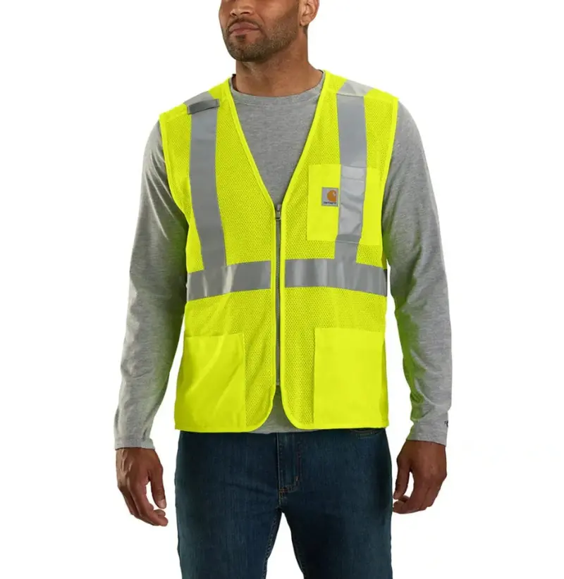 Carhartt C2 Hi-Vis Safety Vest – Mesh Construction With Multi-Pocket Zip Design 1