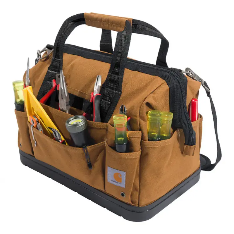 Carhartt Heavy-Duty 33-Pocket Molded-Base Tool Bag – 16-Inch Capacity 1
