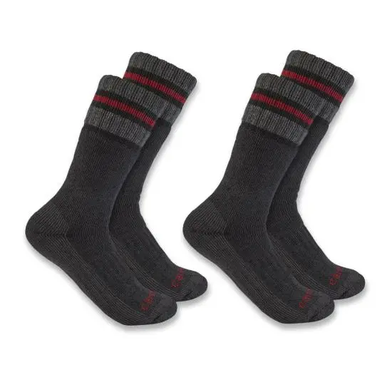 Carhartt Heavyweight Boot Socks For Men – Synthetic Wool Blend (2-Pack) 1