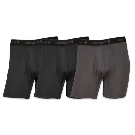 Carhartt Men'S Stretch Synthetic Boxer Briefs (3-Pack) 1
