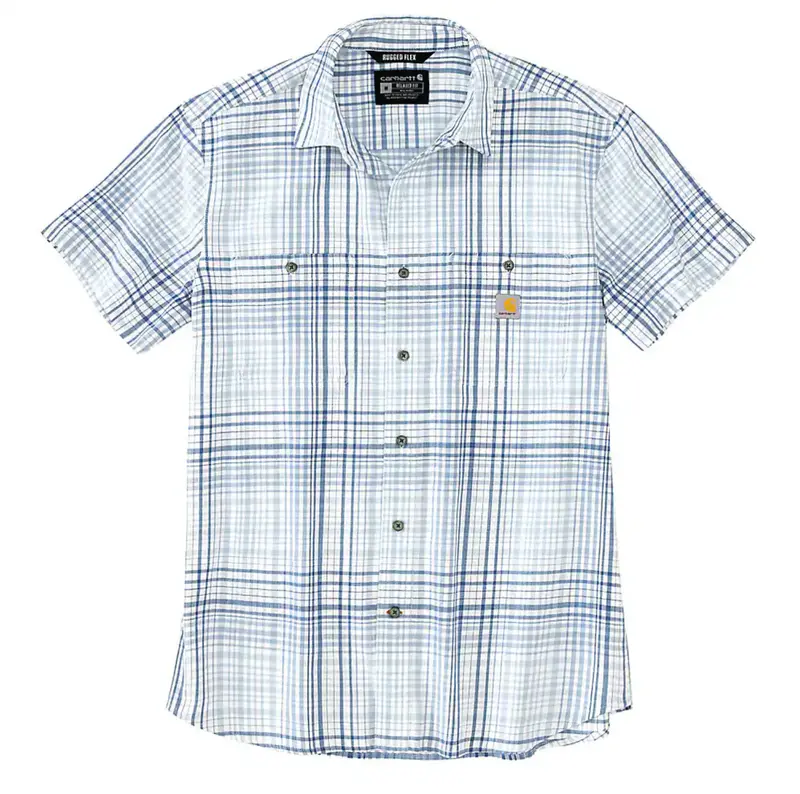Carhartt Rugged Flex Plaid Short Sleeve Button-Down Shirt 1