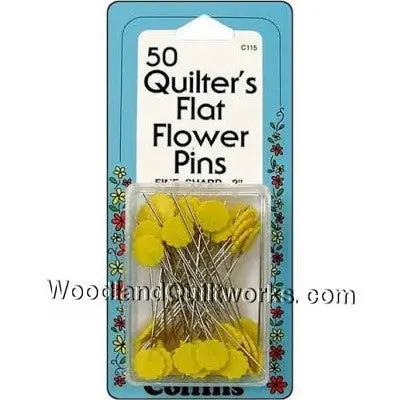 Decorative Flower-Head Pins For Quilting, Embroidery, And Fabric Marking 1