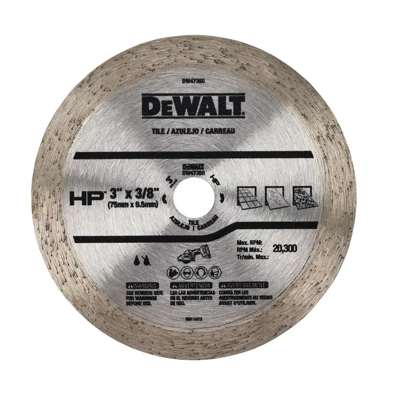 Dewalt Dw47350 Continuous-Hoop Tile Saw Blade – 3 In Diameter 1
