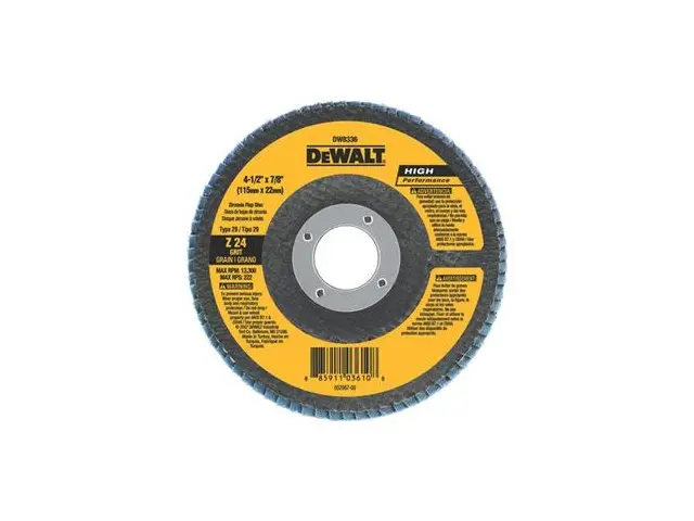 Dewalt Dw8317 5" X 7/8" Zirconia Flap Disc – 60 Grit, Heavy-Duty Grinding & Blending 1