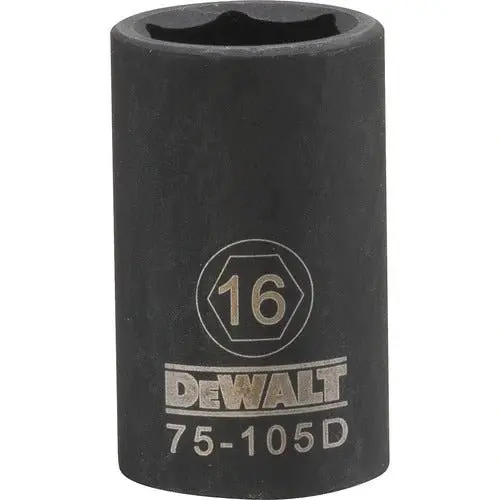Dewalt Dwmt75105Osp 1/2" Drive 6-Point Impact Socket — 16 Mm Metric, Heavy-Duty Design 1