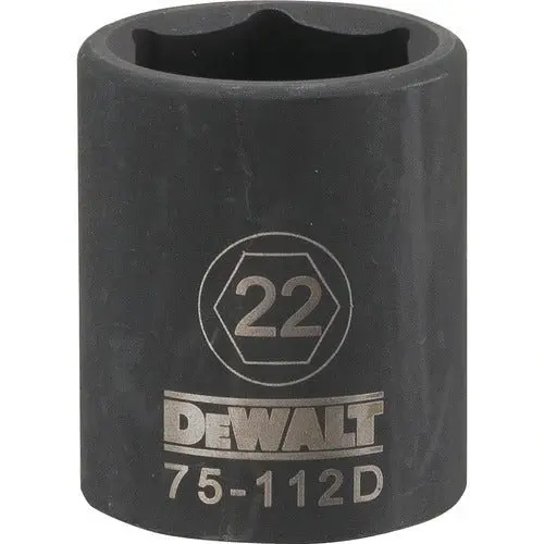 Dewalt Dwmt75112Osp 1/2" Drive 6-Point Impact Socket — 22 Mm Metric, Corrosion-Resistant Finish 1