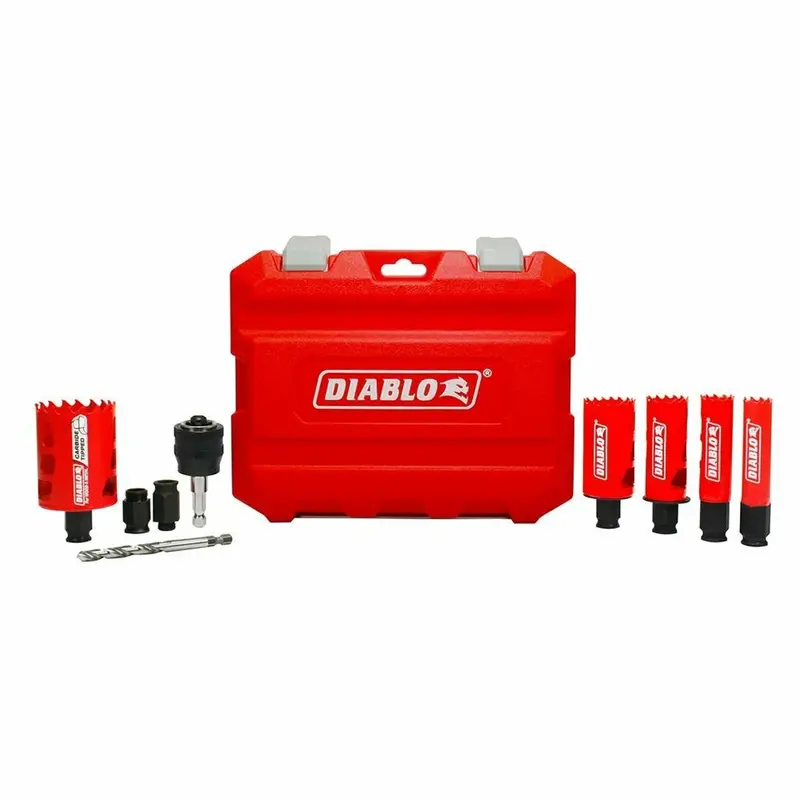 Diablo Dhs009Spc 9-Piece Hole Saw Kit With 2-Inch Arbor And Cup Pilot 1