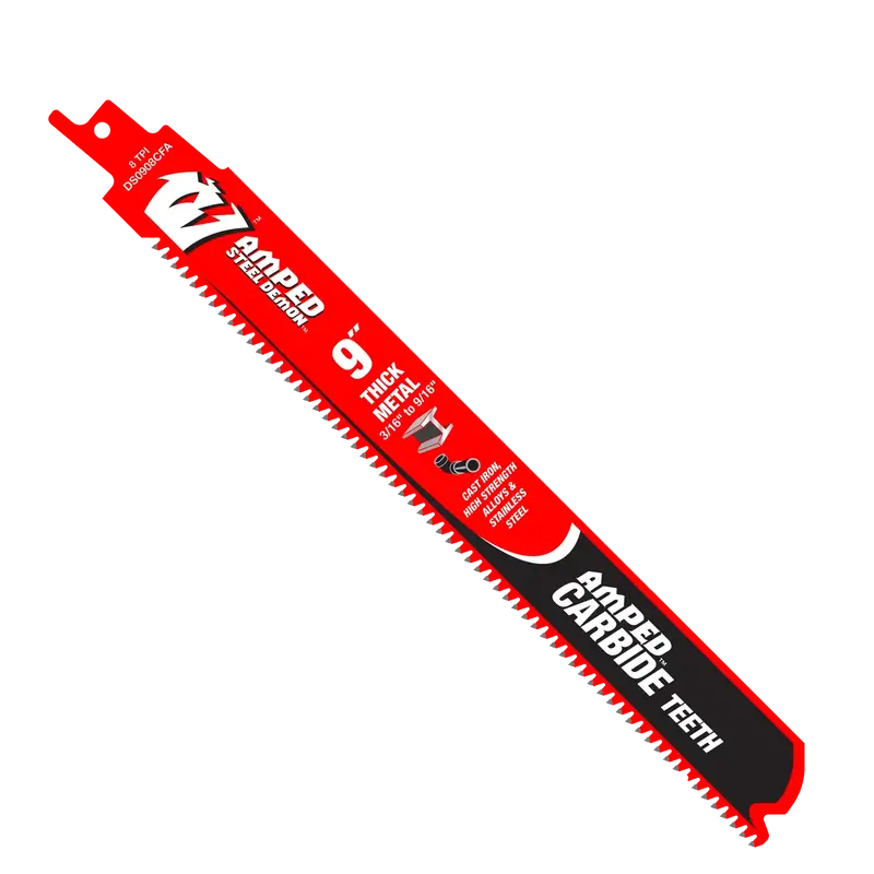 Diablo Ds0908Cfac — 9-Inch Amped Steel Demon Recip Blade, 8 Tpi Carbide-Tipped For Dense Metal 1