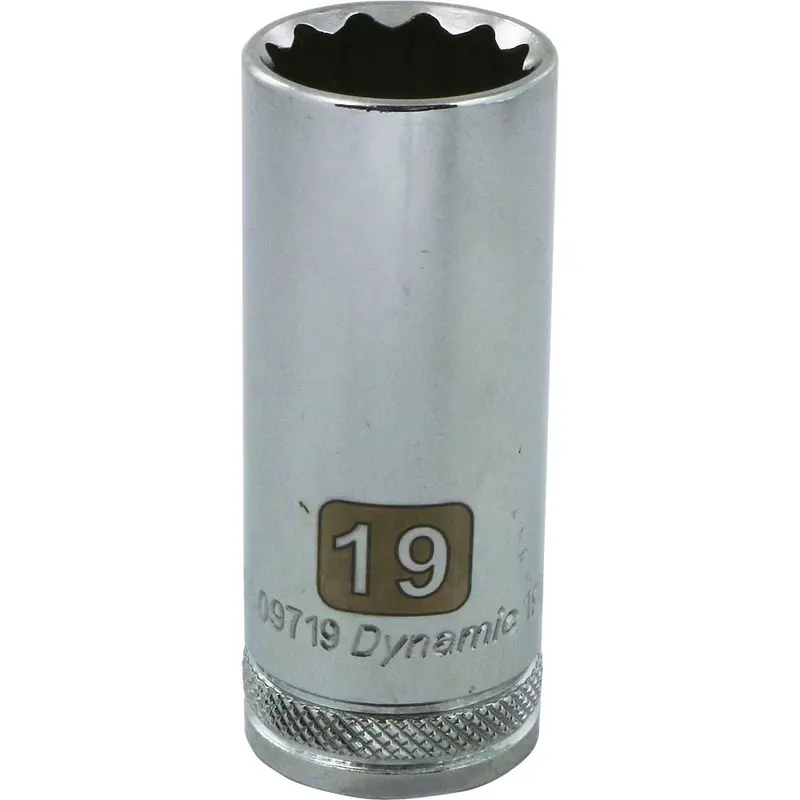 Dynamic 3/8" Drive 19Mm 12-Point Deep Chrome Socket (Gt-D009719) 1