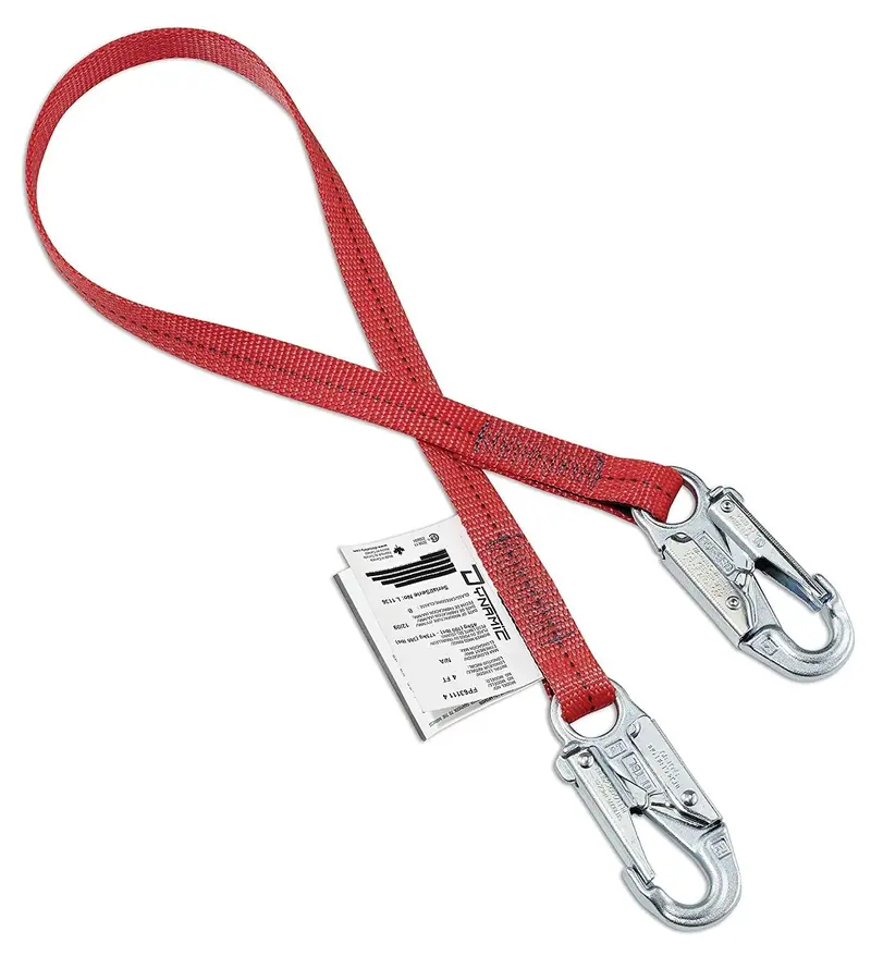 Dynamic Safety Fp63111/6 6-Foot Poly Web Self-Retracting Lanyard With Snap Hooks 1