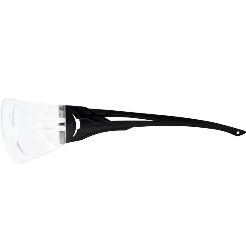 Edge Cv111 Viso Safety Glasses – Black Frame With Clear Lenses For General-Purpose Eye Protection 1