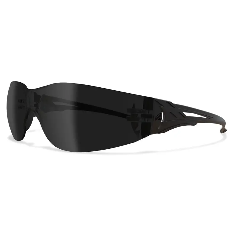 Edge Cv116 Viso Safety Glasses – Black Frame With Smoke-Tinted Lenses For Medium-Light Environments 1