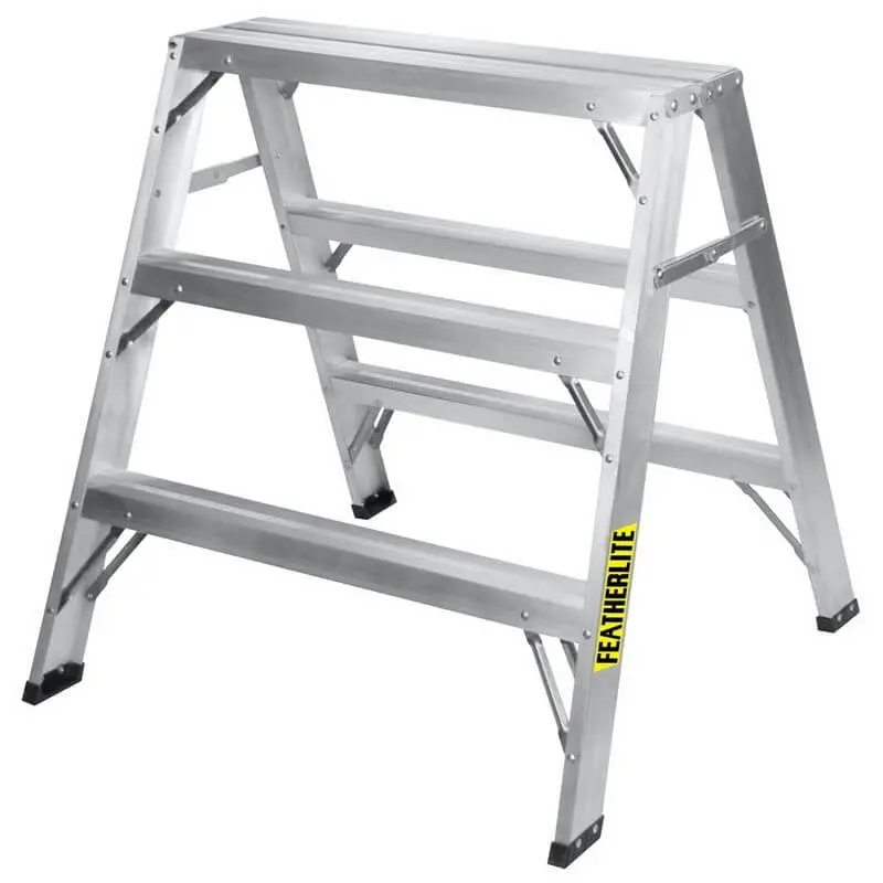 Featherlite 3703 Compact Step Ladder – 3-Tread Aluminum Construction 1