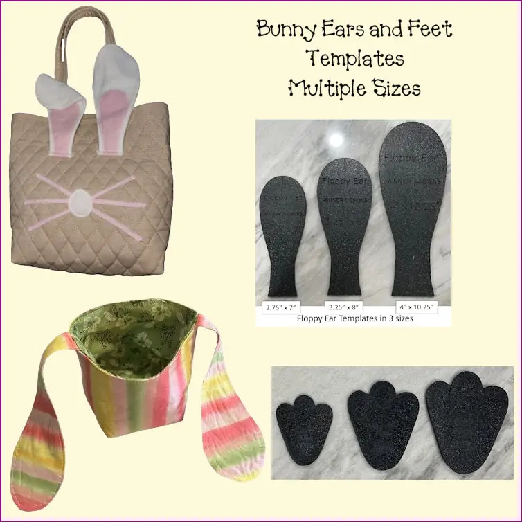 Festive Easter Bunny Ear And Foot Cut-Out Templates 1