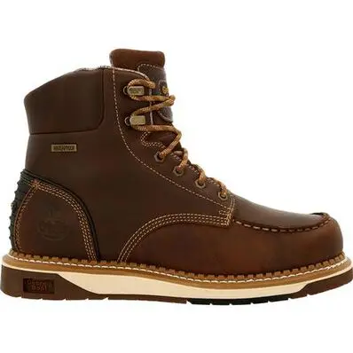 Georgia Boot 6" Amp Lt Waterproof Eh Moc Toe Boot – Men'S Electrical Hazard Protection 1