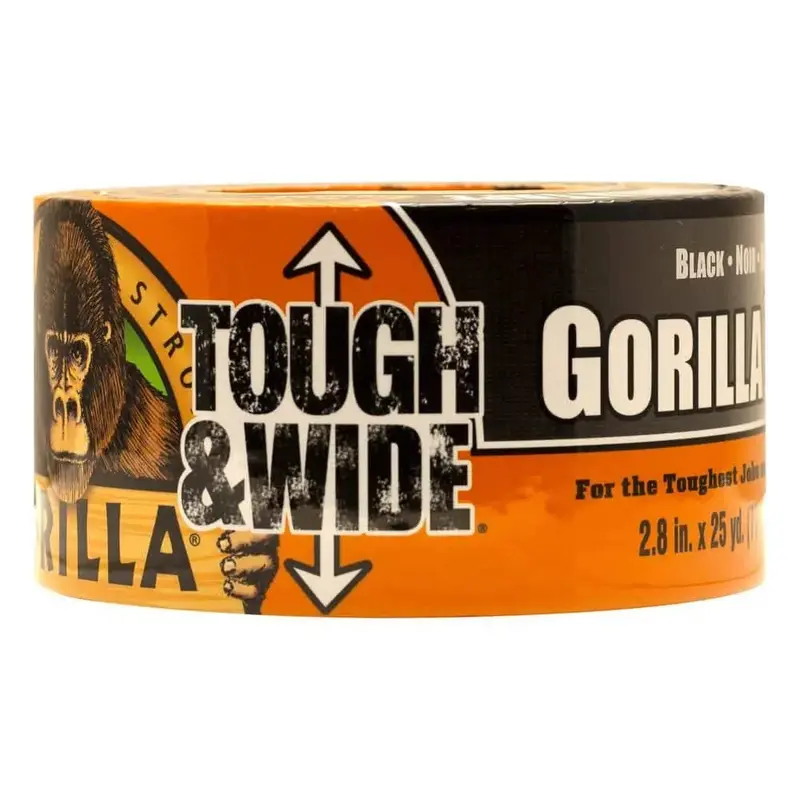 Gorilla Tough & Wide Black Tape – 25-Yard Roll 1