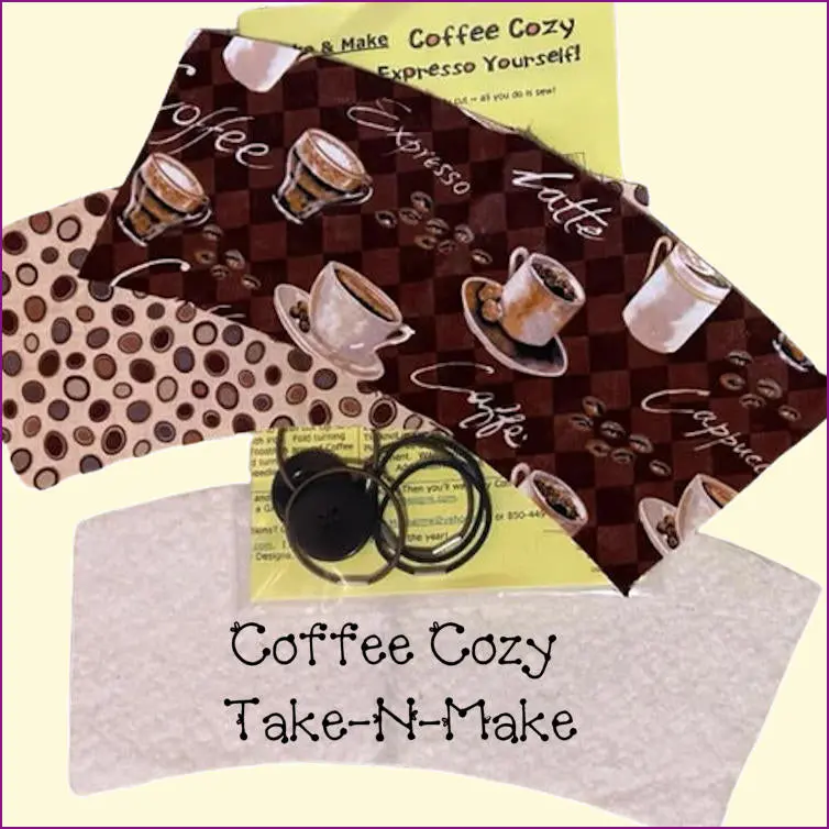 Insulated Coffee Cozy Kit – Take-N-Make Sewing Pattern 1