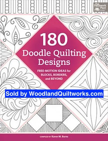 Karen M. Burns’ 180 Hand-Drawn Quilting Motifs Doodle Coloring Book 1
