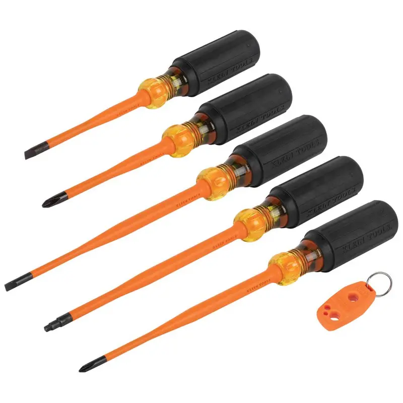 Klein Kle-33736Ins 6-Piece 1000V Insulated Slim-Tip Screwdriver Set With Magnetizer 1