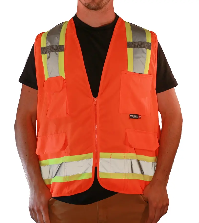 Majestic Class 2 Solid-Front Surveyor Safety Vest – Ansi-Compliant 1