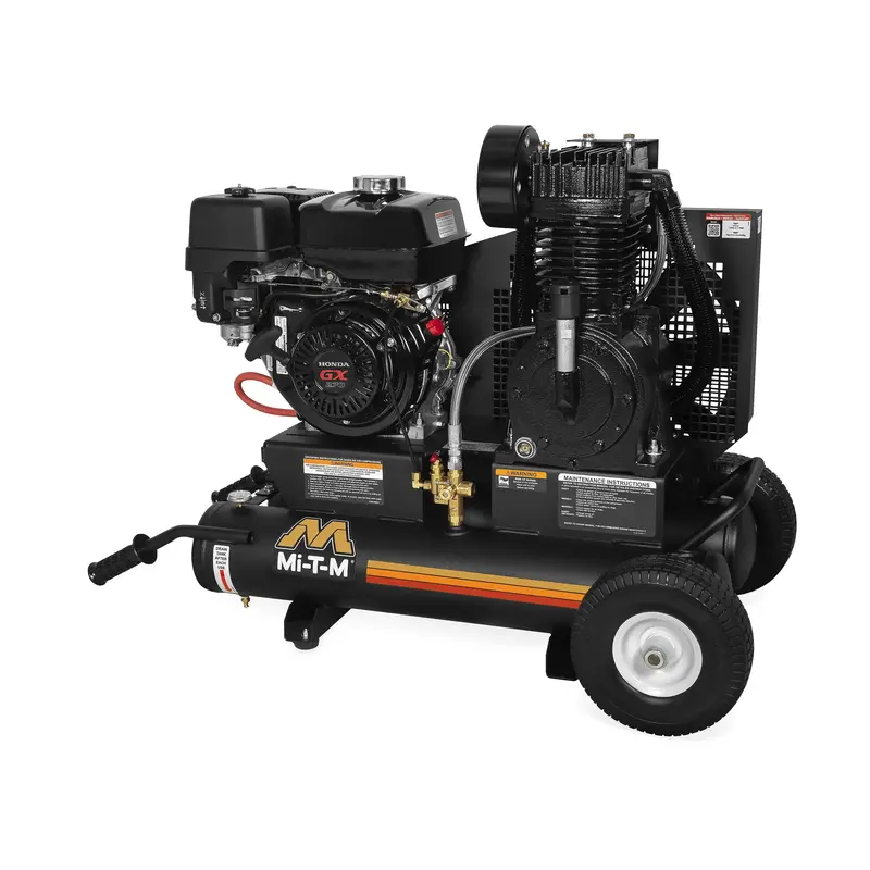 Mi-T-M Am2-Ph09-08M Honda-Powered Wheelbarrow Air Compressor — 9 Hp, 17.2 Cfm 1
