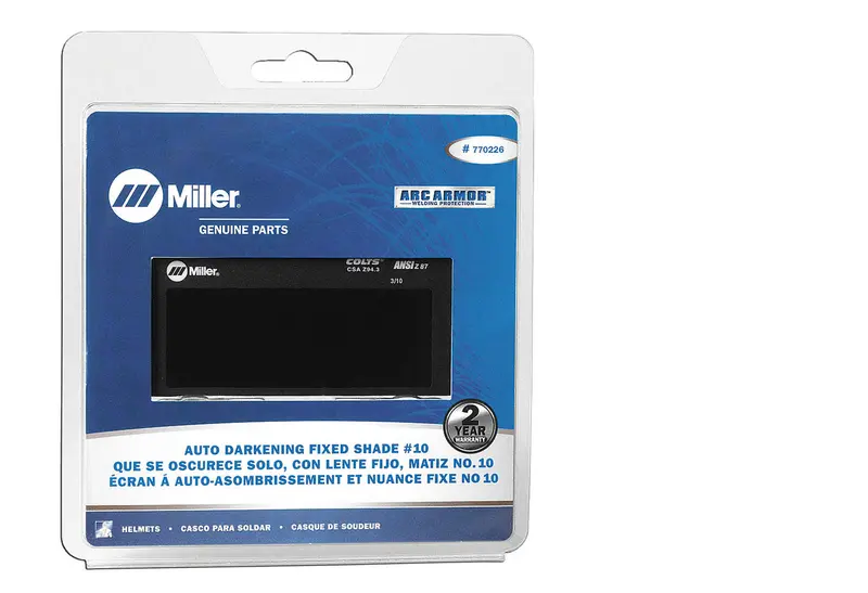 Miller Auto-Darkening Welding Lens – 2" × 4.25", Fixed Shade #10 1