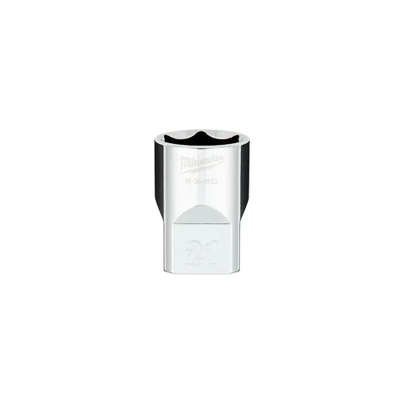 Milwaukee 1/2" Drive 21Mm 6-Point Metric Socket With Four Flat™ Design 1