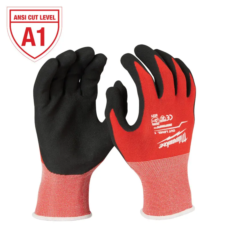 Milwaukee 48-22-8903B Cut Level 1 Nitrile-Dipped Work Gloves – Extra-Large Fit 1