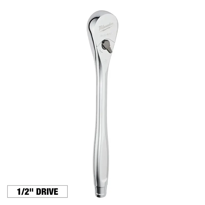 Milwaukee 48-22-9012 1/2" Drive Ratchet — High-Torque, 90-Degree Swing Arc 1
