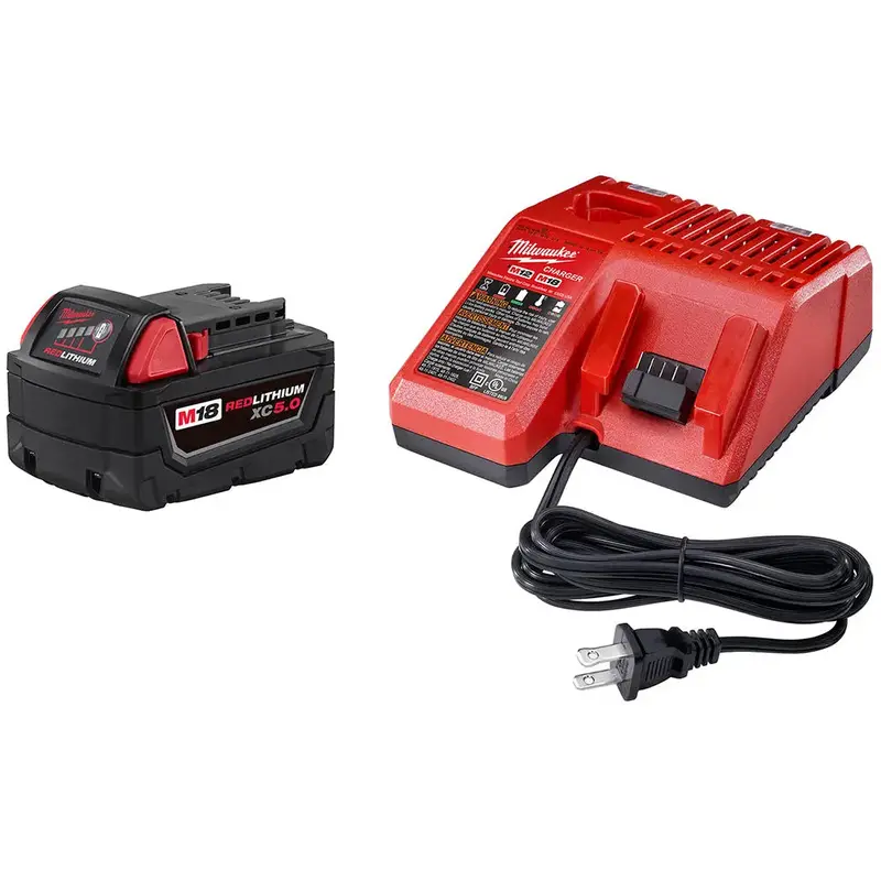 Milwaukee 48-59-1850 M18 Redlithium Xc 5.0Ah Battery And Charger Starter Kit 1