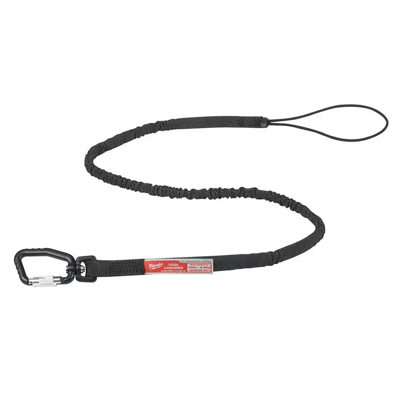 Milwaukee 54-Inch Extended-Reach Locking Tool Lanyard – 15-Pound Capacity 1