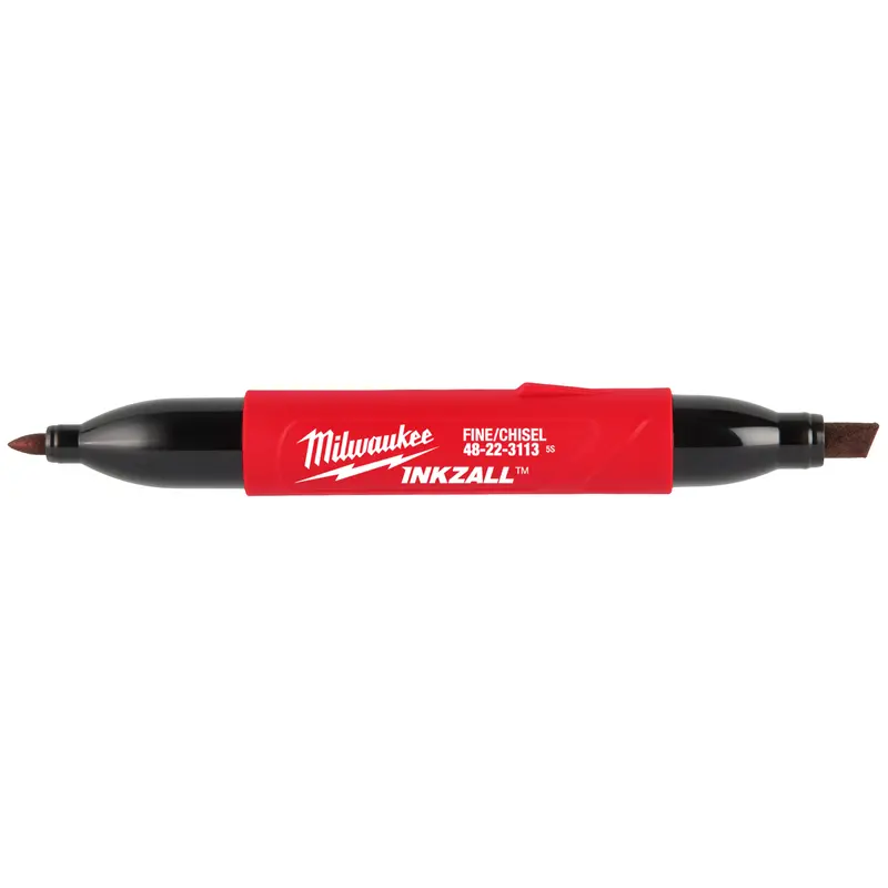 Milwaukee Inkzall Double-Ended Jobsite Marker – Fine & Chisel Tips 1