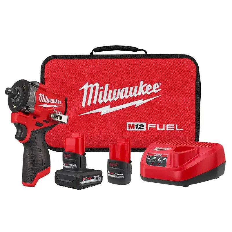 Milwaukee M12 Fuel™ Stubby 1/2" Impact Wrench Kit – Compact Cordless Power 1