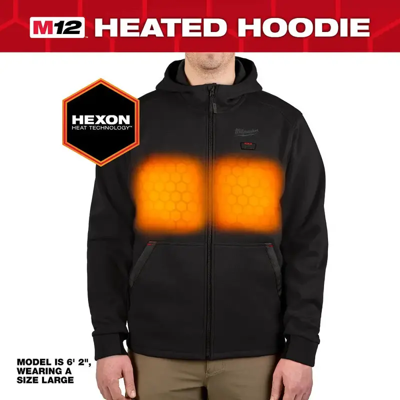 Milwaukee M12 Heated Hoodie Kit – Black, Medium Size 1
