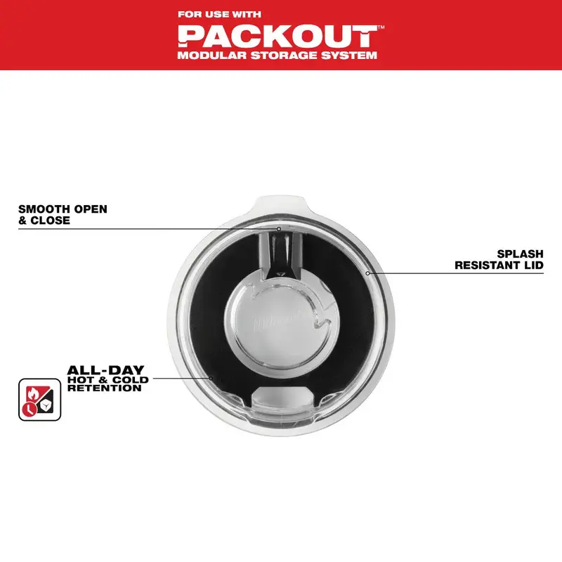 Milwaukee Packout™ 20 Oz Tumbler Lid – Insulated Drink Accessory 1
