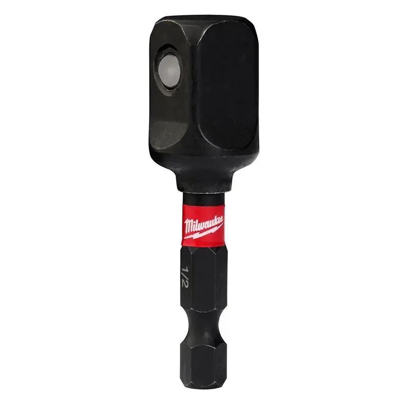 Milwaukee Shockwave 1/4" Hex To 1/2" Square Drive Socket Adapter 1