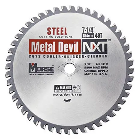 Morse 7-1/4" 48-Tooth Metal-Specific Circular Saw Blade 1