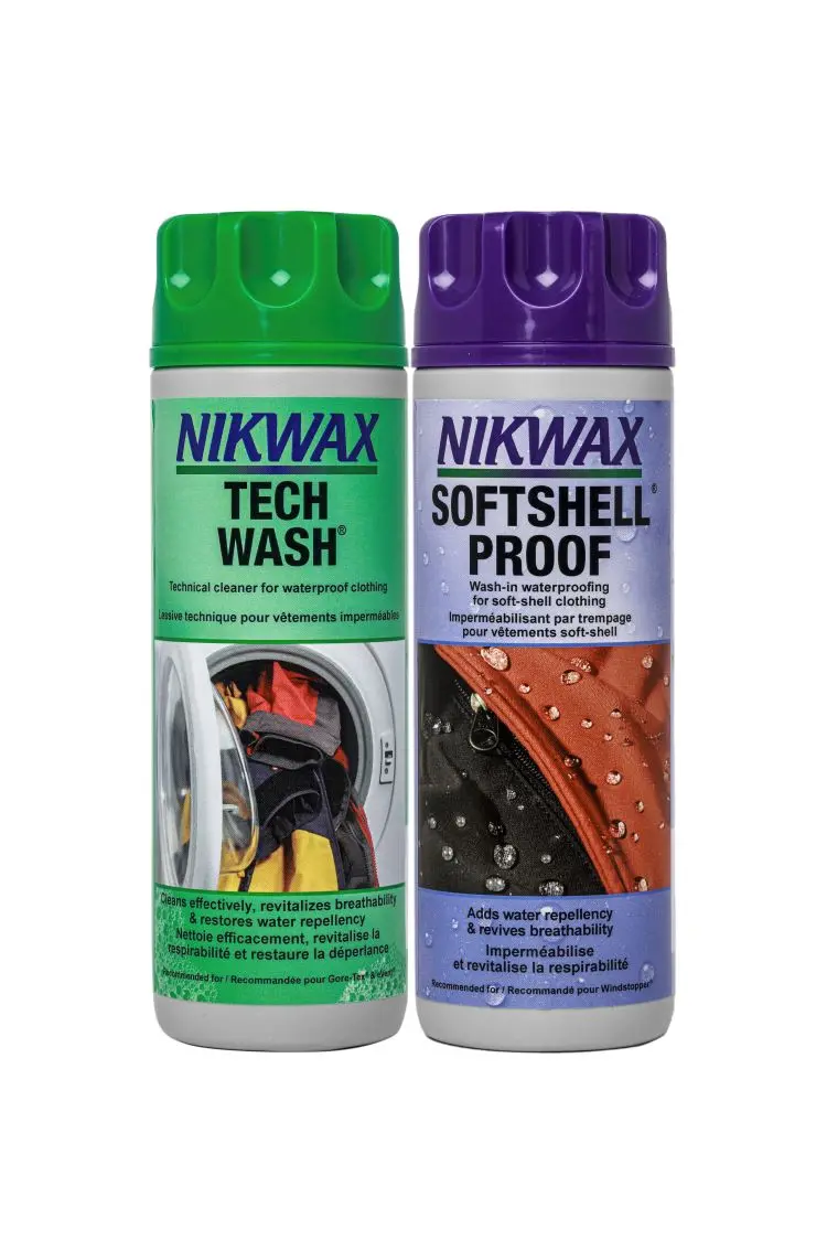 Nikwax Softshell Revitalizing Cleaner & Repel Duo – 10 Oz 1