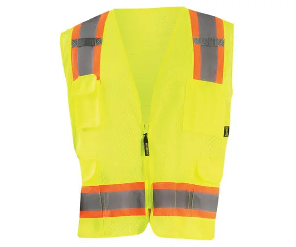 Occunomix Two-Tone High-Visibility Surveyor Mesh Vest – Ansi Class 3 Compliant 1