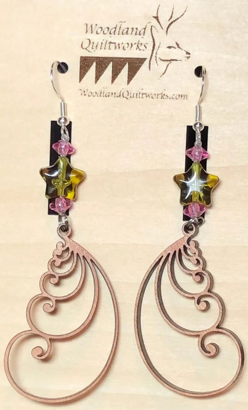 Oversized Feather Dangle Earrings – Style 20-10012 1