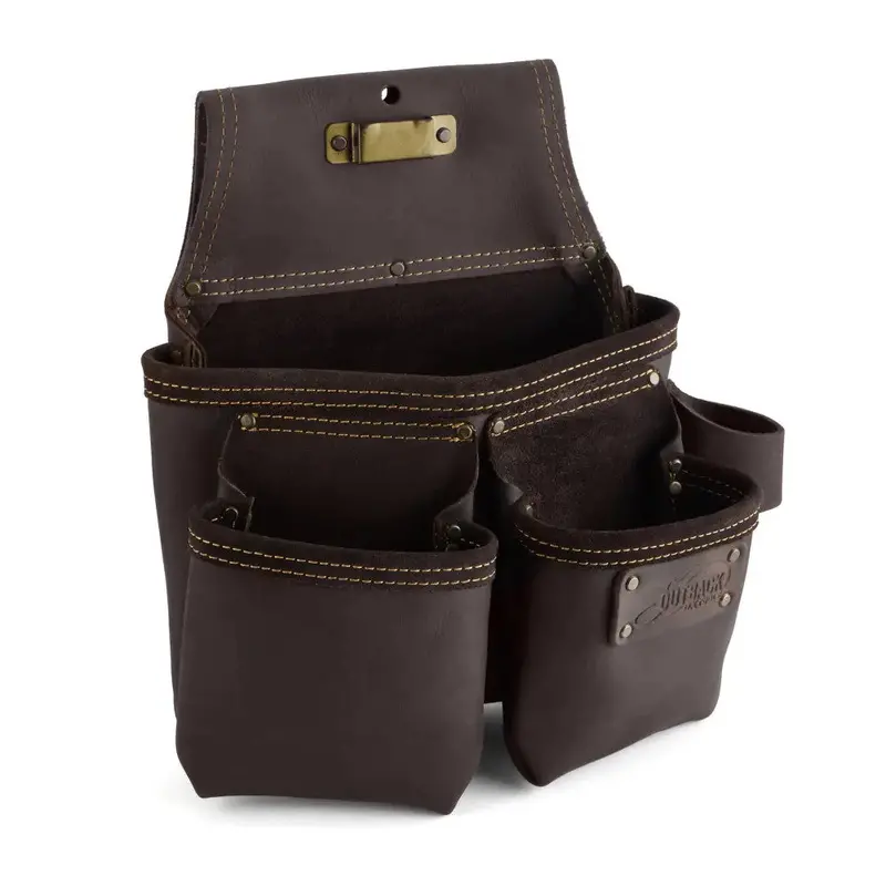 Ox Pro Oil-Tanned Leather Framing Tool Bag – Triple-Pouch Layout 1