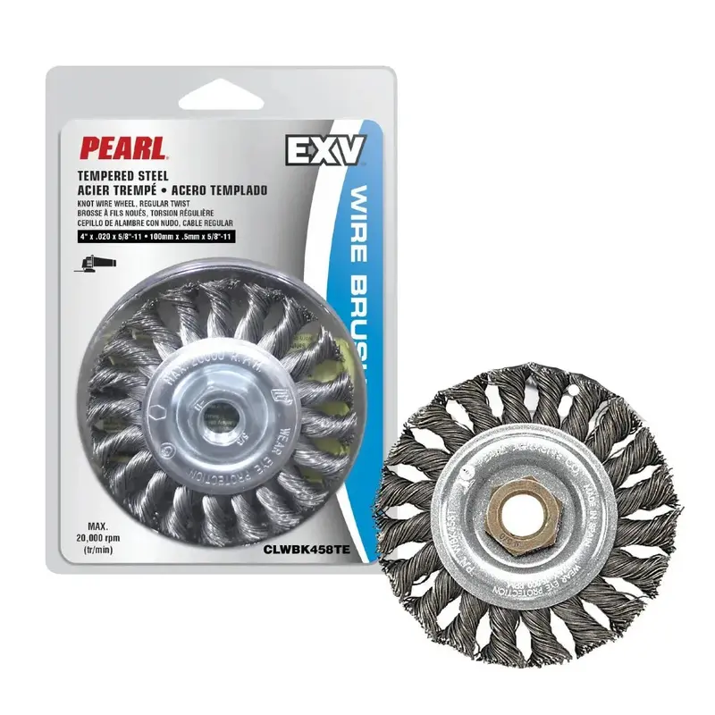 Pearl Clwbk558T Tempered Steel Knot Wheel Brush – 5" X 0.20" X 5/8-11 1