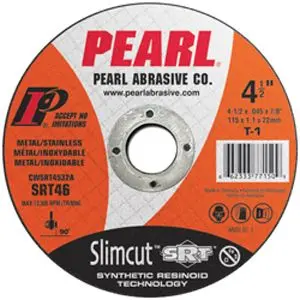 Pearl Cwsrt0532A 5" X 0.045" X 7/8" Slim-Cut Type 1 Thin Grinding Wheels 1