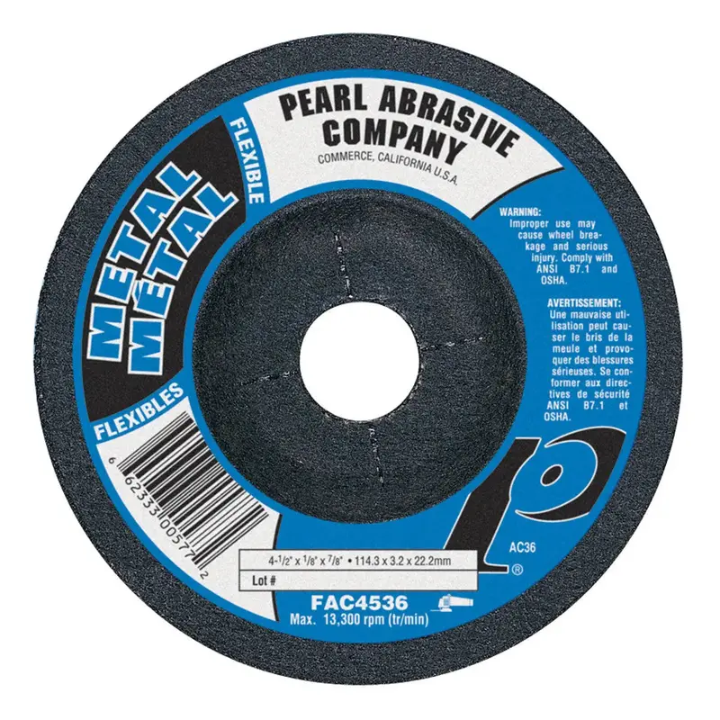 Pearl Fac5036: 5" X 1/8" X 7/8" Flexible Grinding Wheel 1