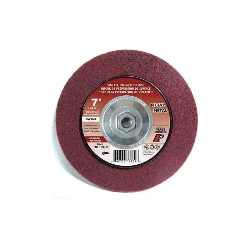 Pearl Maroon Surface Prep Wheel – 7 X 7/8 Inch Aluminum Oxide Disc For Metal & Stainless Steel (83705) 1