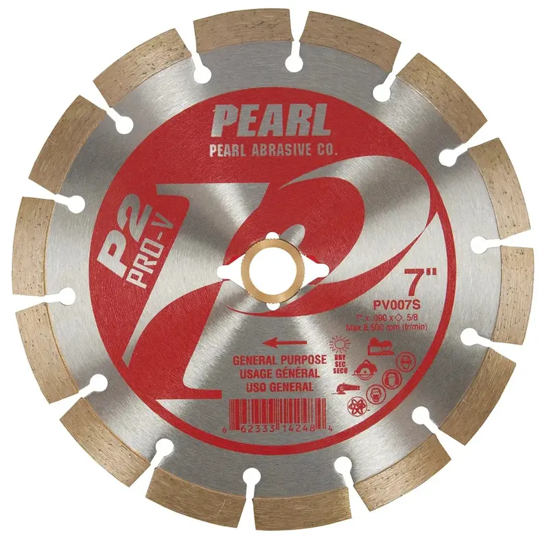 Pearl Pv007S 7" X 0.090" X 5/8" Segmented Diamond Blade 1